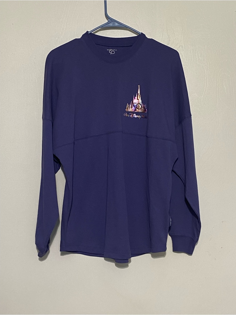 Disney Long-Sleeve Crewneck Shirt - Blue with Castle Graphic